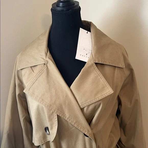 KAFFE Petrified Oak Trench Coat Size 38 - NWT - Picture 7 of 15